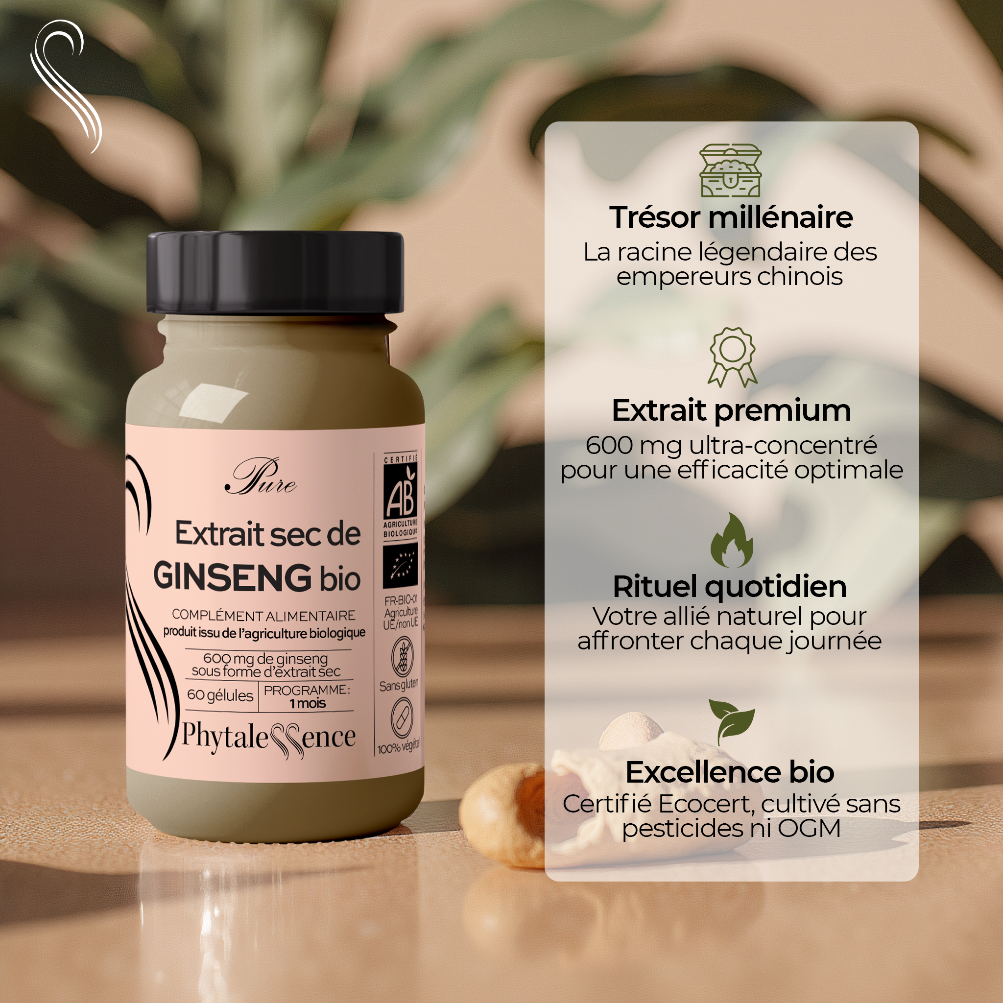 EXTRACTO SECO DE GINSENG ORGÁNICO