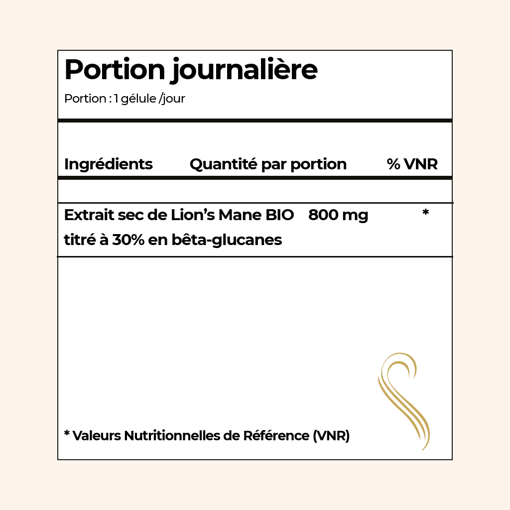 LION'S MANE - Champignon adaptogène Bio