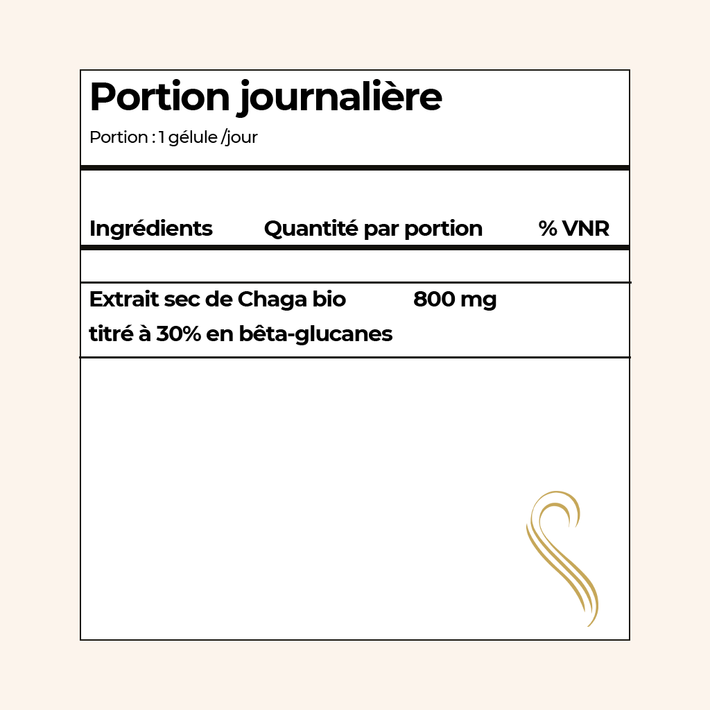 CHAGA - Champignon adaptogène Bio