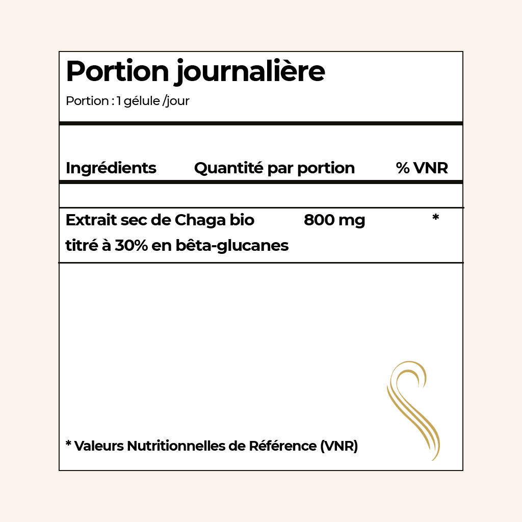 CHAGA - Champignon adaptogène Bio