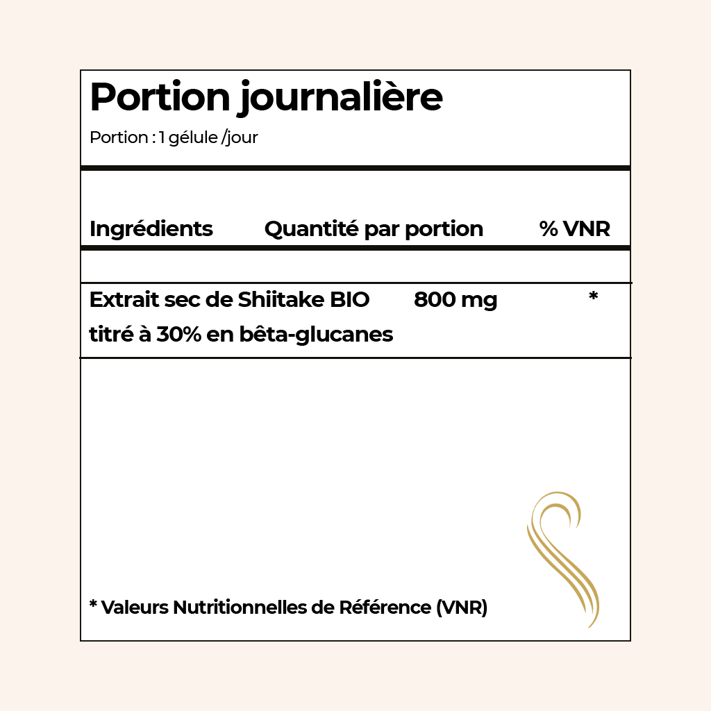 SHIITAKÉ - Champignon adaptogène Bio
